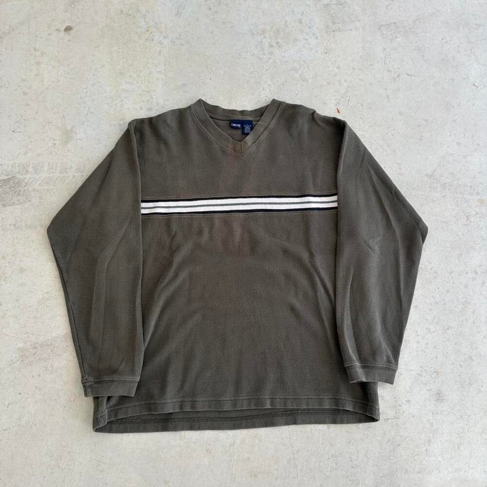 Vintage 2000s Striped Essential Skater Style Sweatshirt